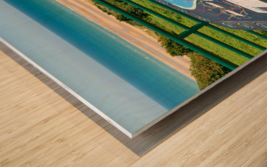 Colleville sur Mer. France. The Normandy American Cemetery and Memorial Wood print