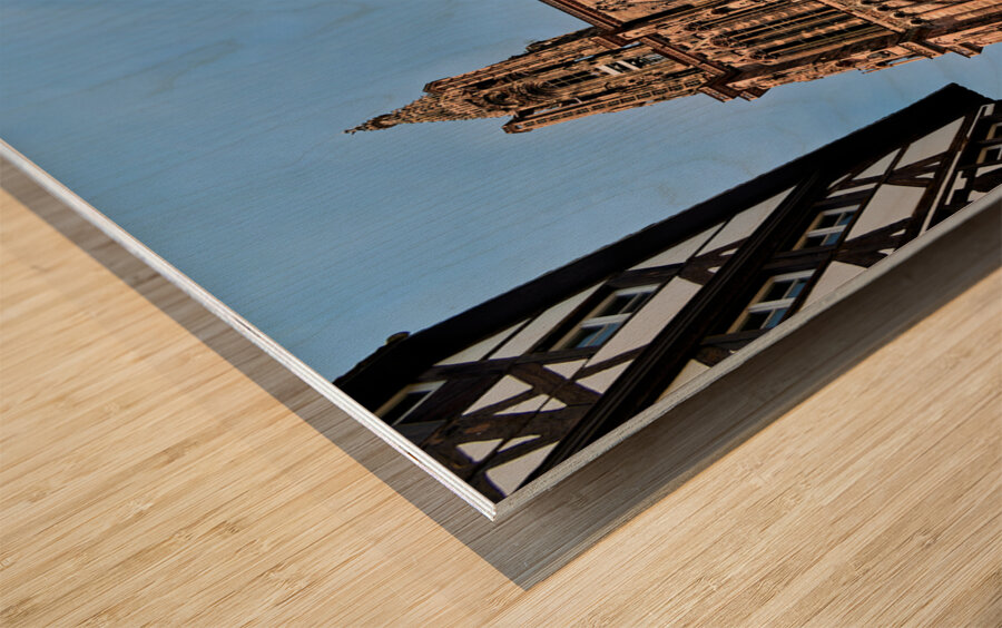 Strasbourg Alsace France. Alsace Wine Route. The Cathedral Wood print