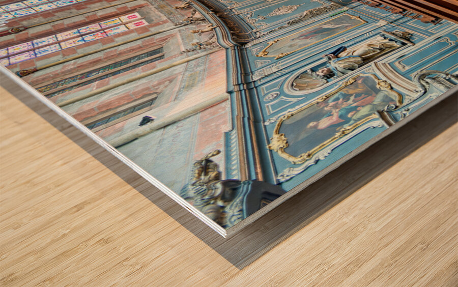 Strasbourg Alsace France. The protestant church Saint Pierre le Jeune Wood print