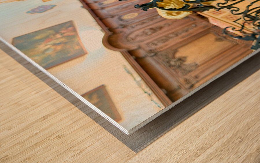 Colmar Alsace France. Alsace Wine Route. Jesus Christ statue in the Dominican Church Wood print