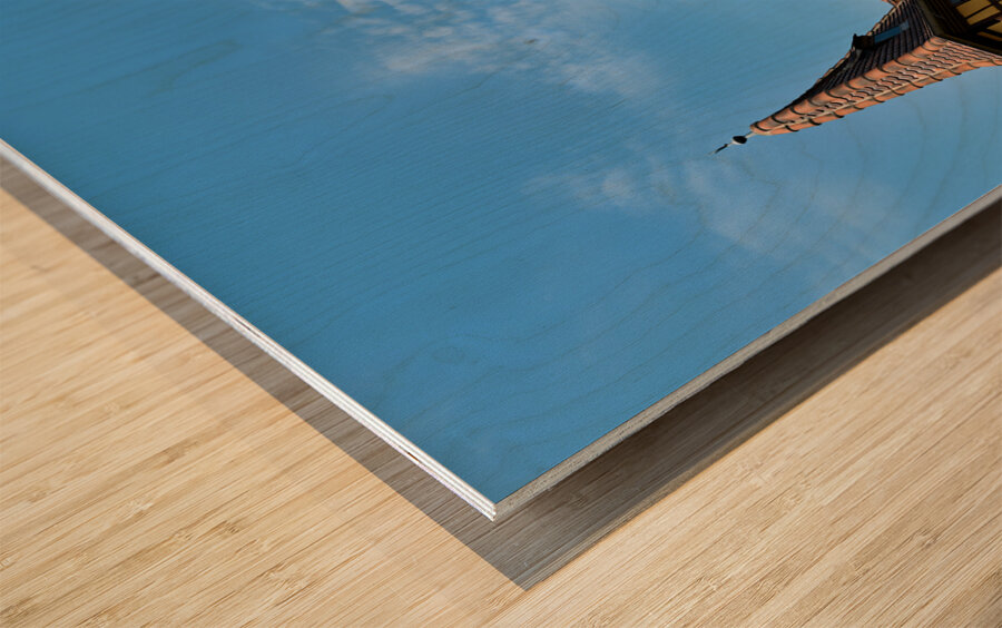 Eguisheim Alsace France. Alsace Wine Route. The timber framed houses in old town Wood print