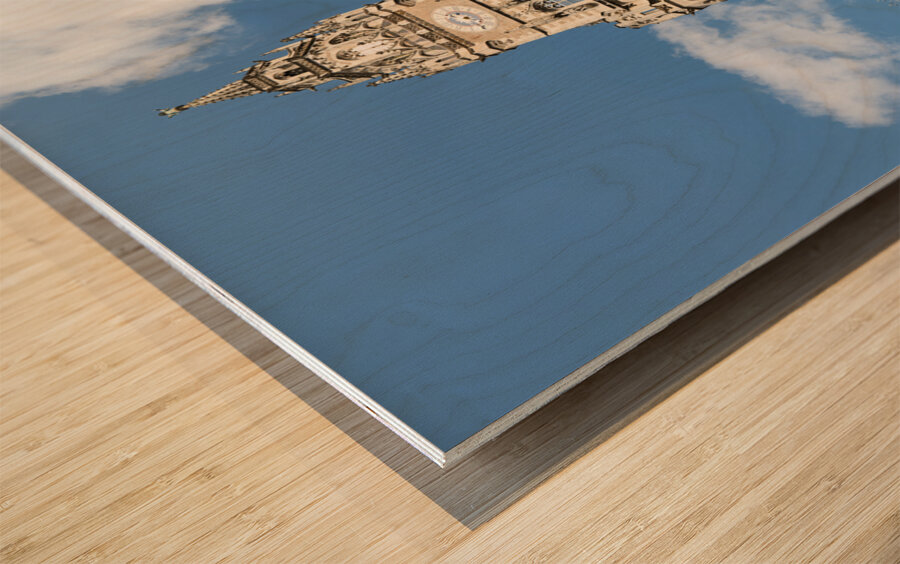 Germany Bavaria Munich. The town hall Rathaus. Marienplatz. Marys square Wood print