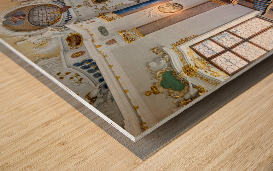 Germany Bavaria Romantic Road. Fussen. St. Mang Abbey Wood print