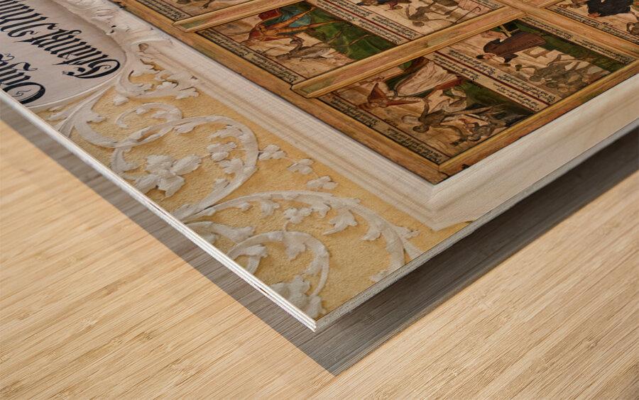 Germany Bavaria Romantic Road. Fussen. St. Mang’s Abbey. Stadt Museum der Stadt. Museum of History. Danse Macabre Wood print