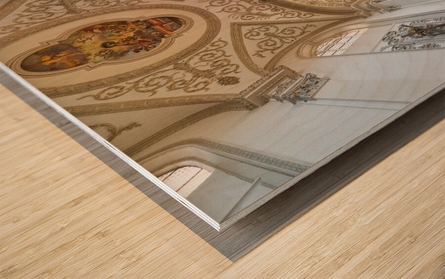 Germany Bavaria Romantic Road. Landsberg am Lech. Church of the Assumption of Mary Maria Himmelfahrt Wood print