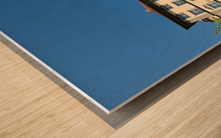 Germany Bavaria Romantic Road. Landsberg am Lech. Heilig Kreuz church Wood print