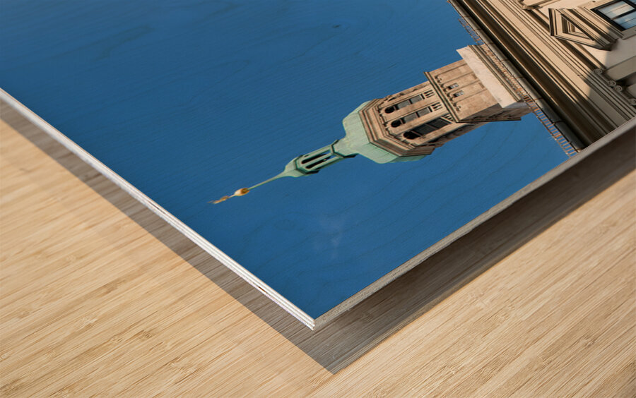 Germany Bavaria Romantic Road. Augsburg. Rathausplatz. Town Hall Wood print