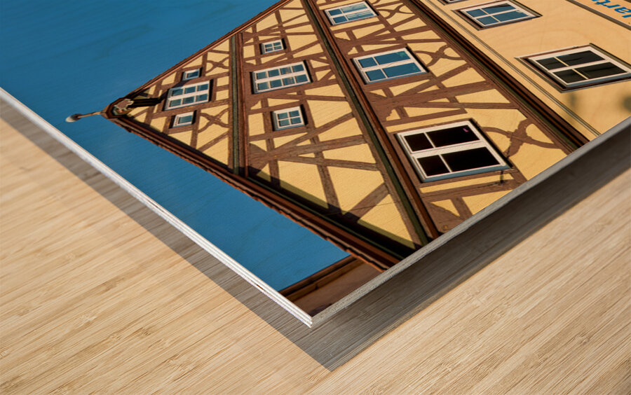 Germany Bavaria Romantic Road. The centre of Nordlingen. Historische Altstadt Wood print