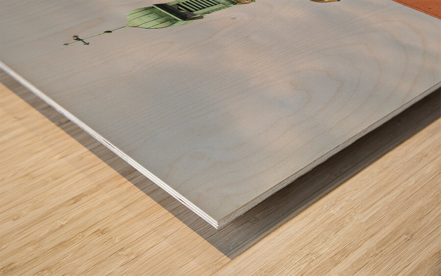 Germany Bavaria Romantic Road. Augsburg. Fuggerei the worlds oldest public housing complex still in use Wood print