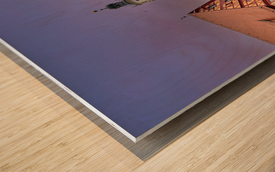 Germany Bavaria Romantic Road. Rothenburg ob der Tauber. Herrngasse the main street downtown Wood print