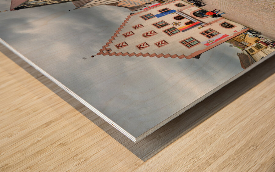 Germany Bavaria Romantic Road. Bad Mergentheim. Market Square Wood print