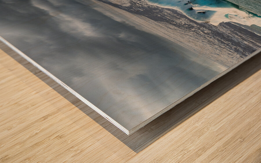 Jökulsárlón is a large glacial lake in southern part of Vatnajökull National Park Iceland. Wood print