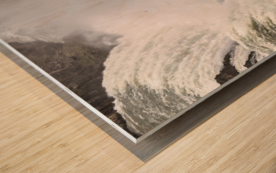 Gullfoss waterfalls. Gullfoss is a waterfall located in the canyon of the Hvítá river in southwest Iceland. Wood print