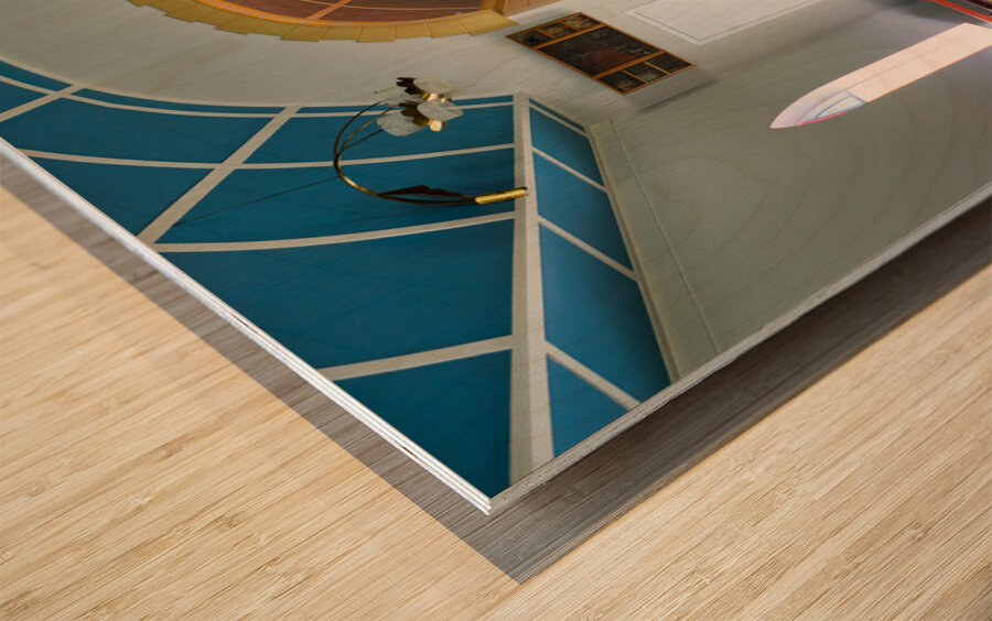 Church of Reykjahlid. Myvatn. Iceland Wood print