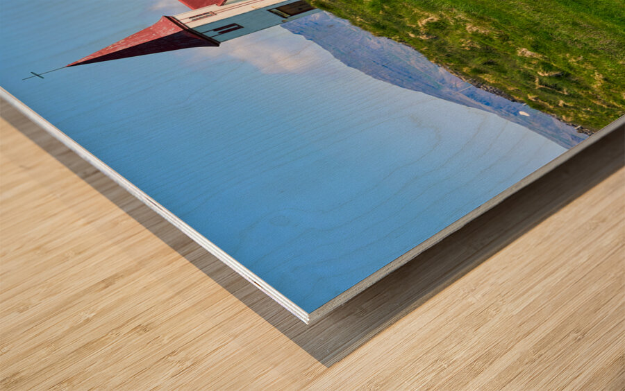 Hellnar church. Snaefellsnes peninsula. Iceland Wood print