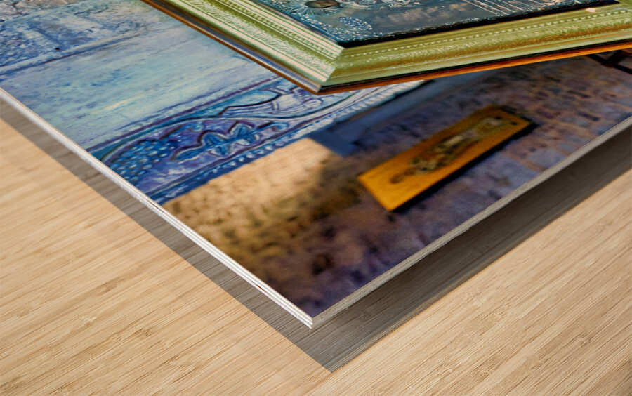 Athens Greece. Votive candles at Agios Eleftherios Orthodox Church Wood print