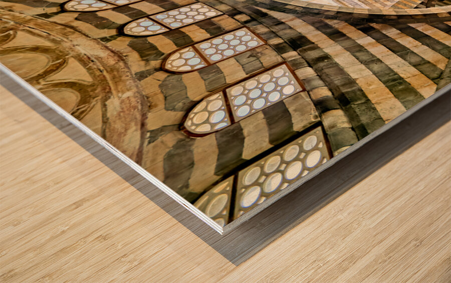 Syria. Khan Asad Pasha is the largest Caravanserai in the Old City of Damascus Wood print