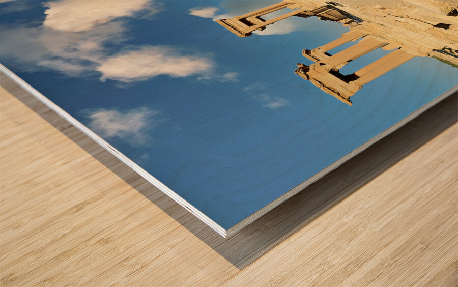 Syria. The ancient city of Palmyra. The tetrapylon Wood print