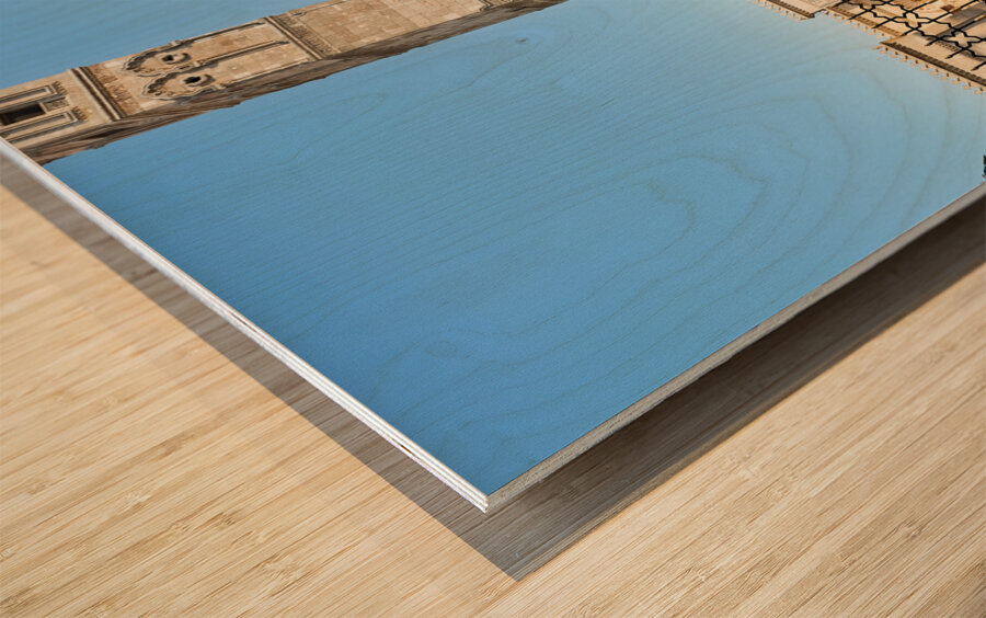 Syria. Aleppo. Bread for sale on a pram Wood print