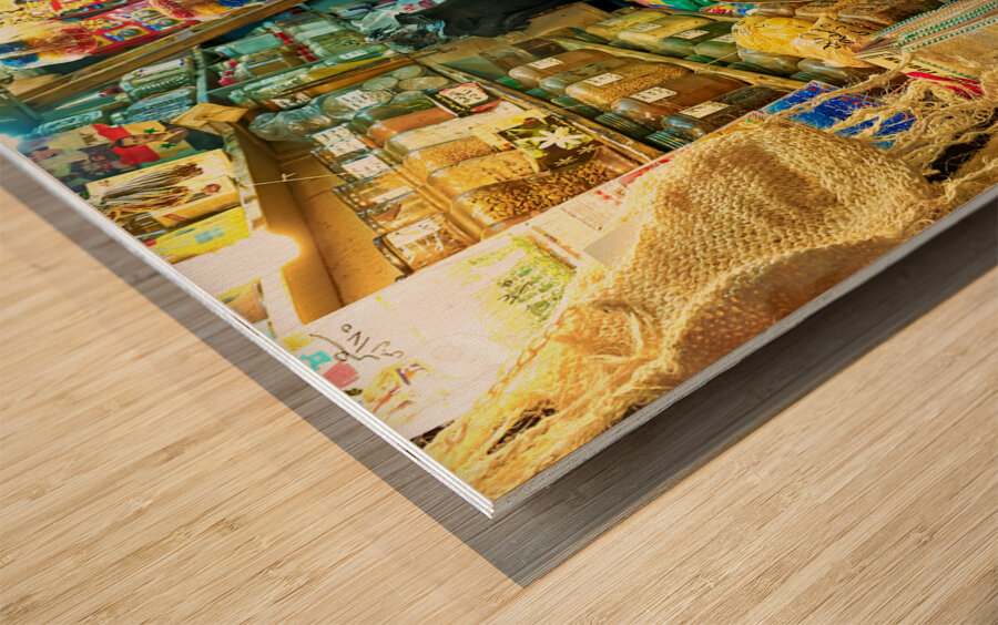 Syria. Aleppo. The souq Wood print