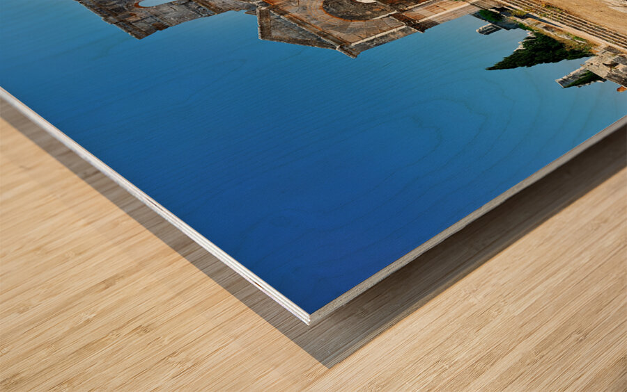 Syria. Church of Saint Simeon Stylites Wood print