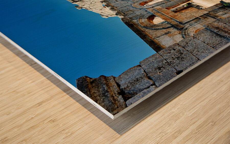 Syria. Church of Saint Simeon Stylites Wood print