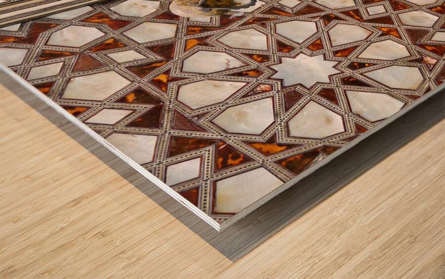 Istanbul Turkey. Topkapi Palace. Decorated door in the Harem Wood print
