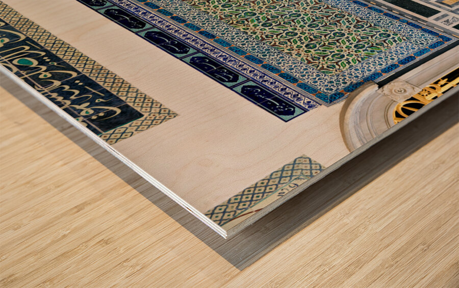 Istanbul Turkey. Topkapi Palace. Decorated walls in the Harem Wood print