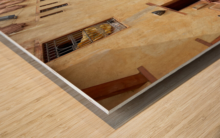 Morocco Fez. Chouara Tannery Wood print