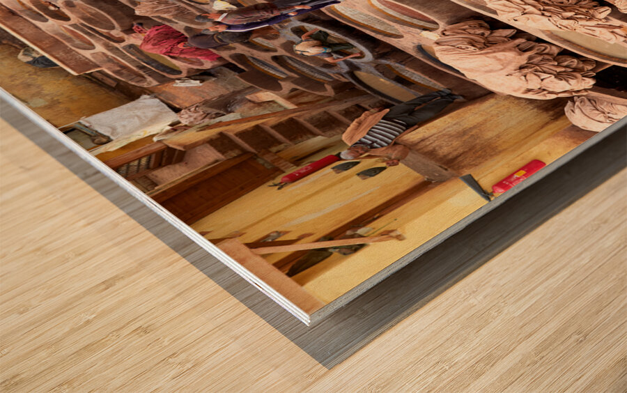 Morocco Fez. Chouara Tannery Wood print