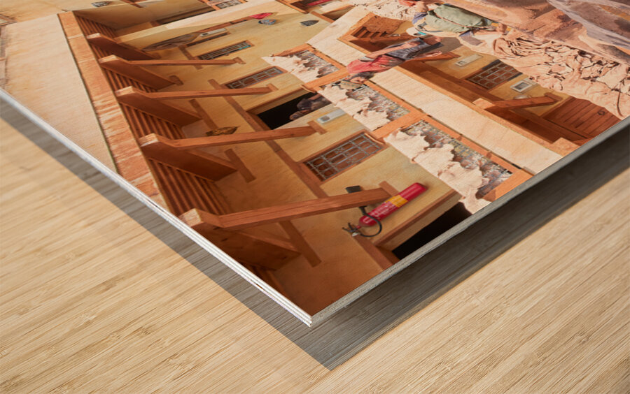 Morocco Fez. Chouara Tannery Wood print