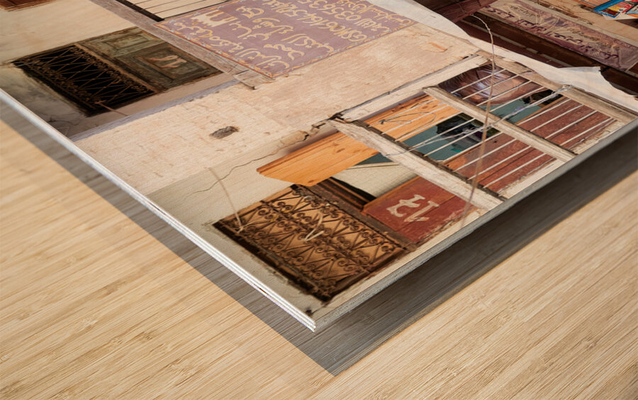 Morocco Fez. Sale of used books Wood print