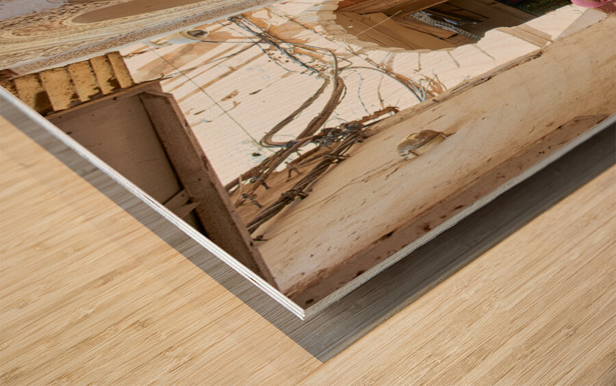 Morocco Fez. Two women walking in the narrow alleys of the Medina Wood print