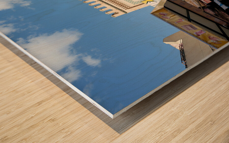 Morocco Fez. Bab Bou Jeloud the blue gate to Medina Wood print