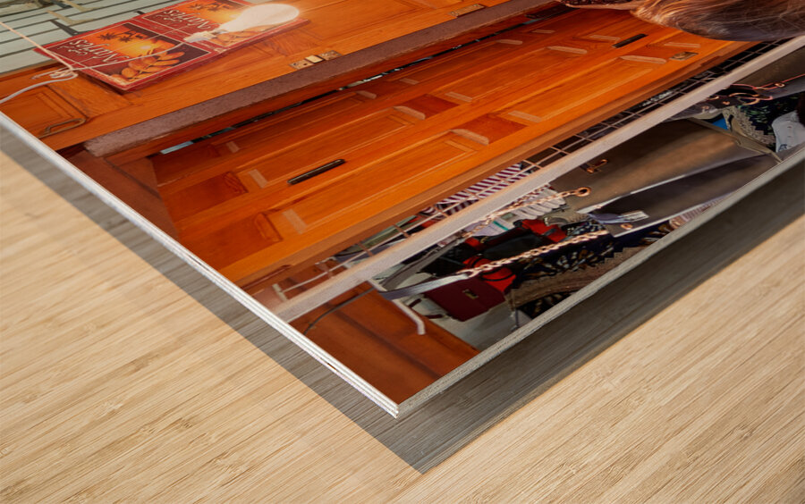 Morocco Fez. Sale of dried fruit in the Medina Wood print