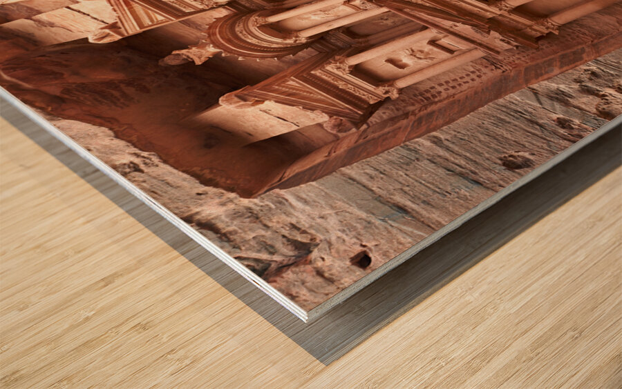 Jordan. Petra archaeological city. Al Khazneh the Treasury Wood print