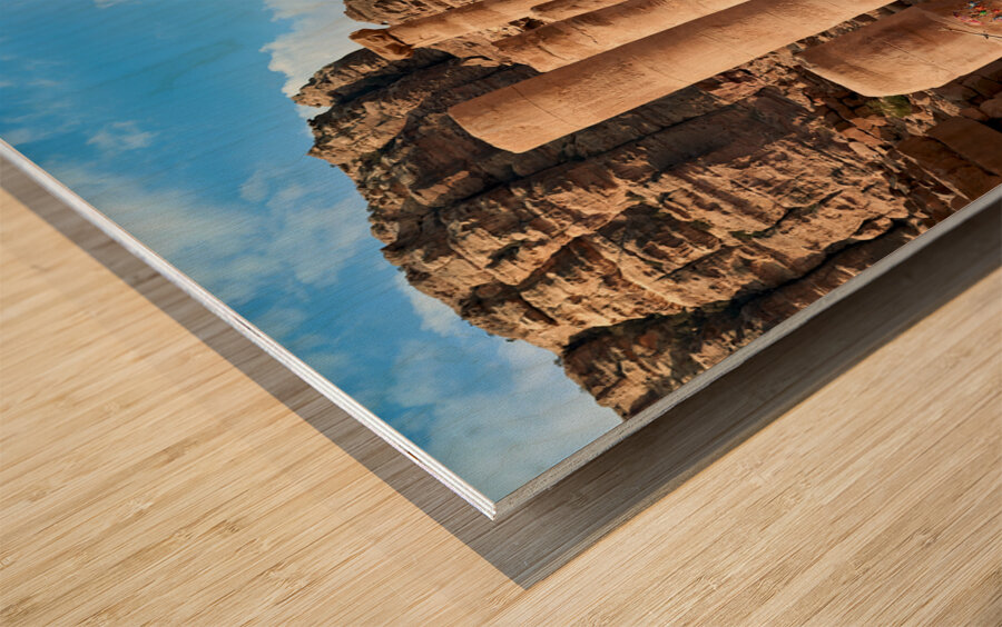 Jordan. Petra archaeological site. The Hadrian Gate also known as the Temenos Gate Wood print