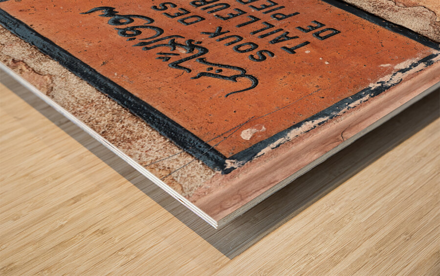 Morocco Marrakesh. Stonemasons souk Wood print