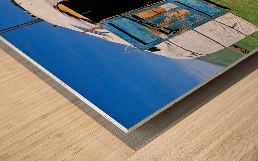 Mongolia. A ger nomadic tent Wood print