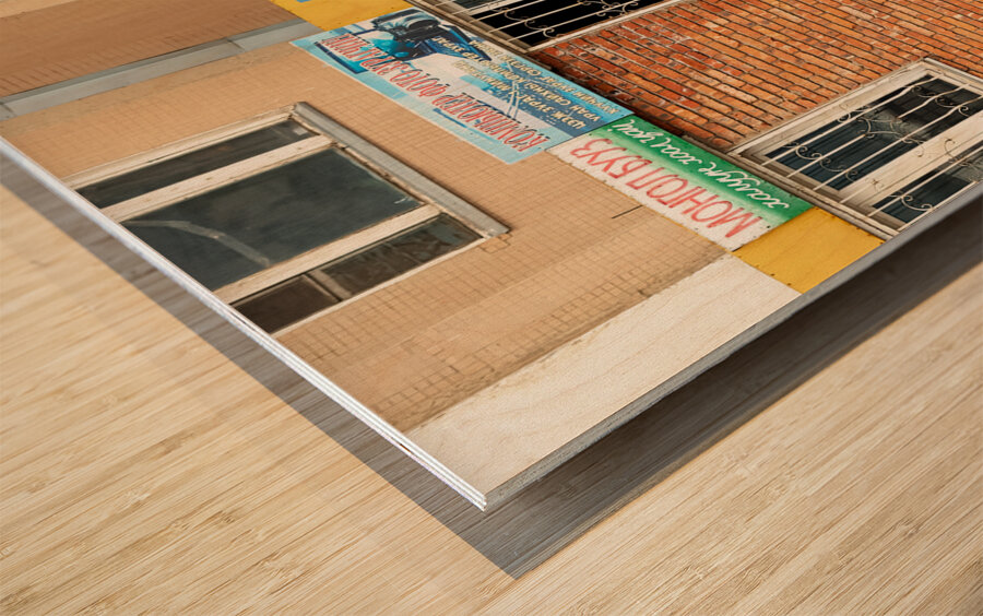 Mongolia. Street life in Ulaanbaatar Wood print