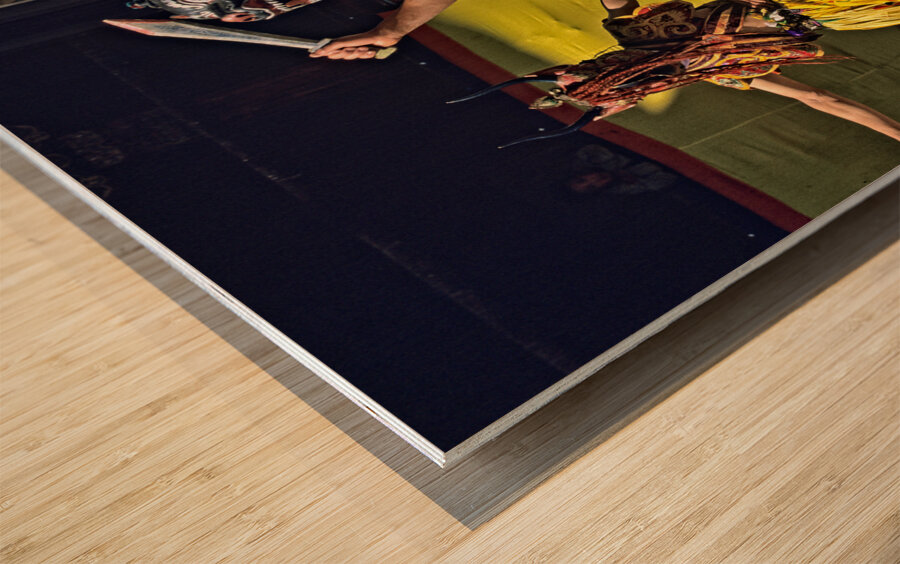 BHUTAN. Festivals in Bumthang Valley Wood print