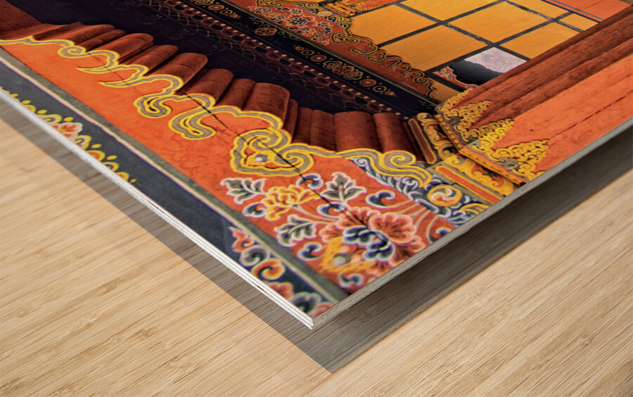 BHUTAN. Paro Valley Wood print