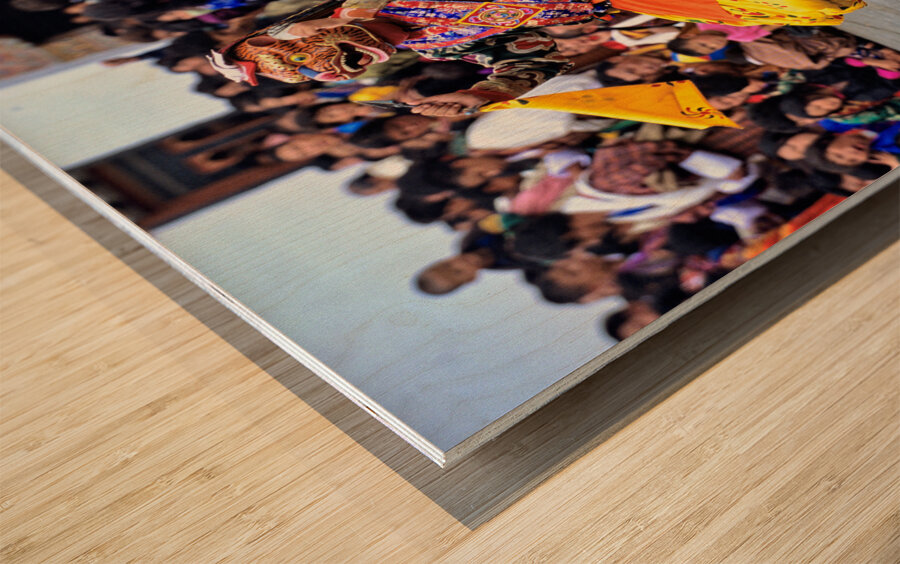 BHUTAN. Thimphu Tsechu Festival Wood print
