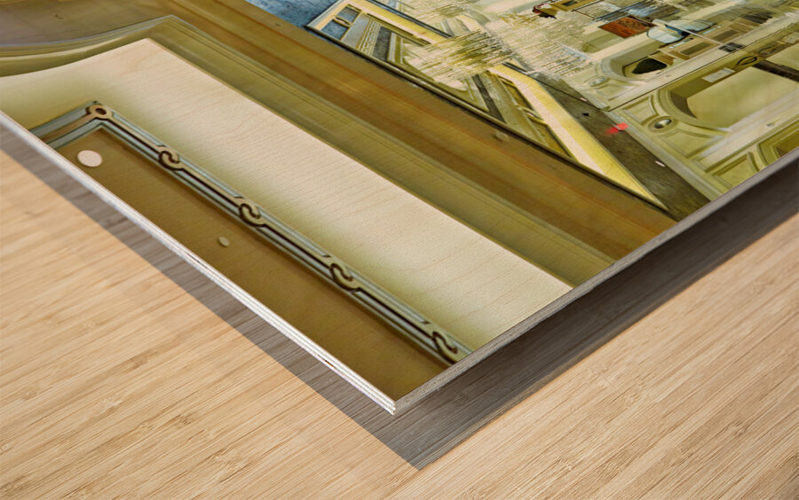 Shopping Mall at Venetian Hotel. Las Vegas Nevada USA Wood print