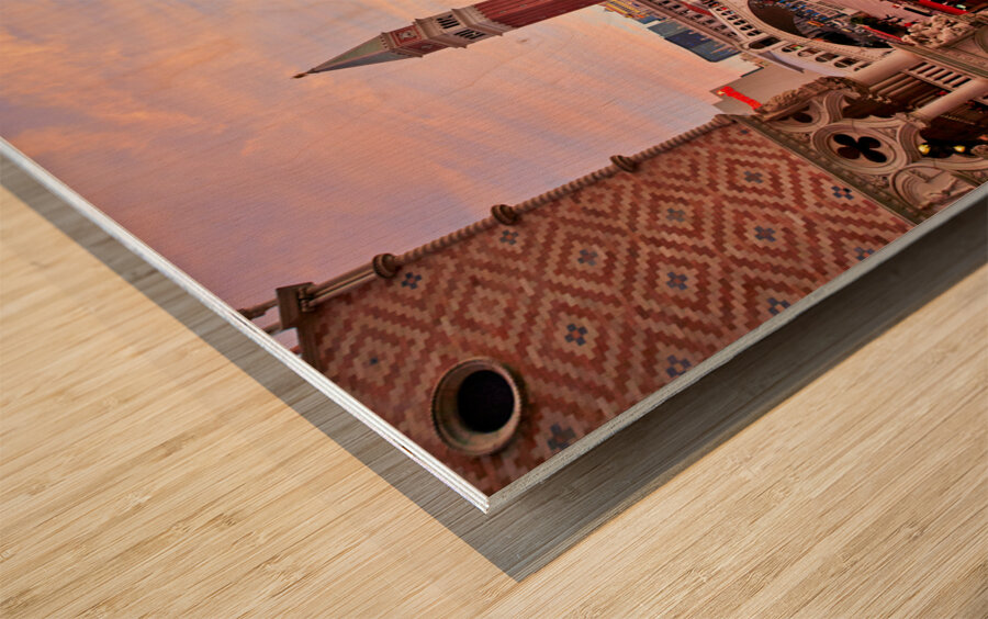 Venetian Hotel at Sunset. Las Vegas Nevada USA Wood print