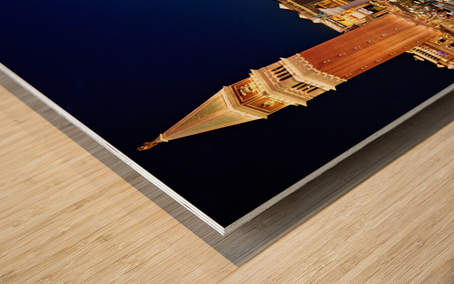 Venetian Hotel at Sunset. Las Vegas Nevada USA Wood print