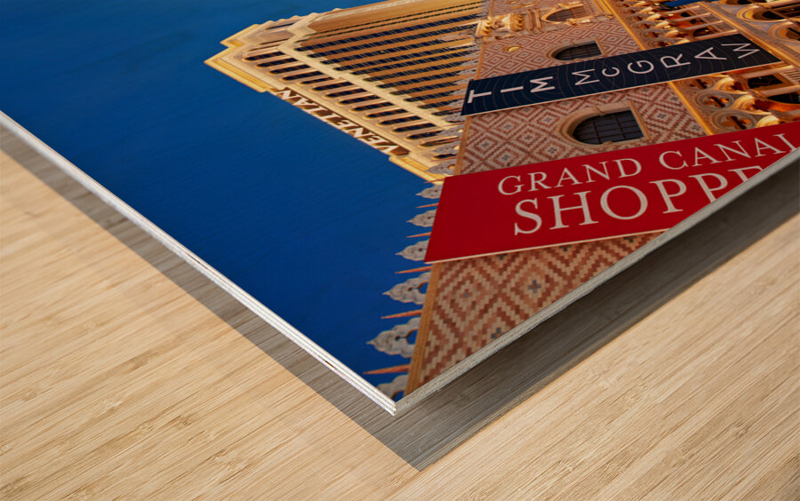 Venetian Hotel at Sunset. Las Vegas Nevada USA Wood print