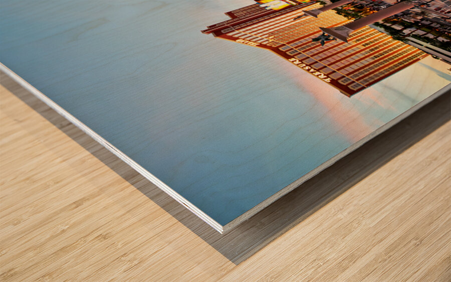 Venetian Hotel at Sunset. Las Vegas Nevada USA Wood print