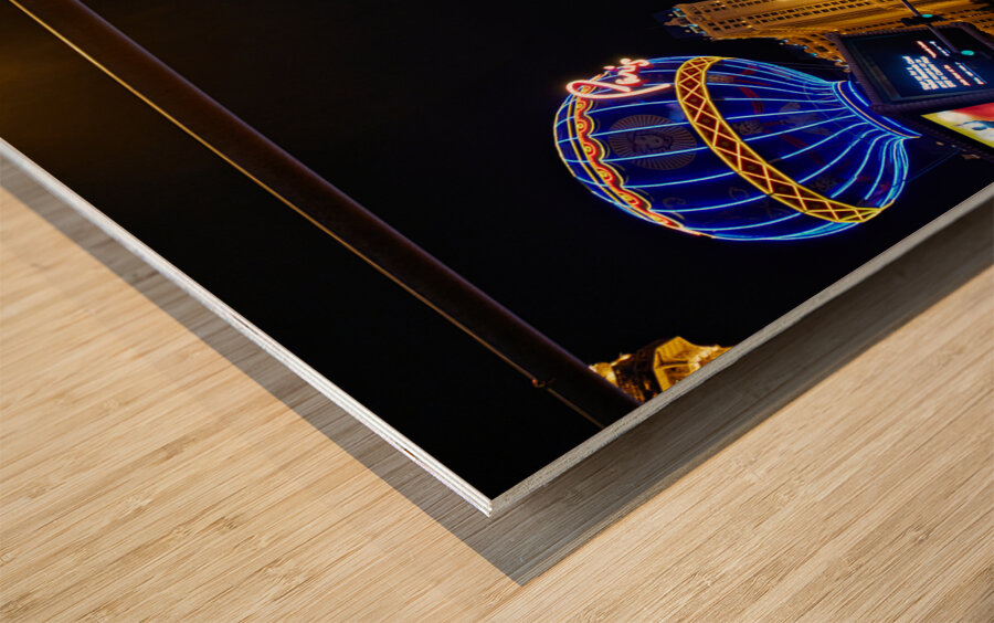 The Strip by night. Las Vegas Nevada USA Wood print