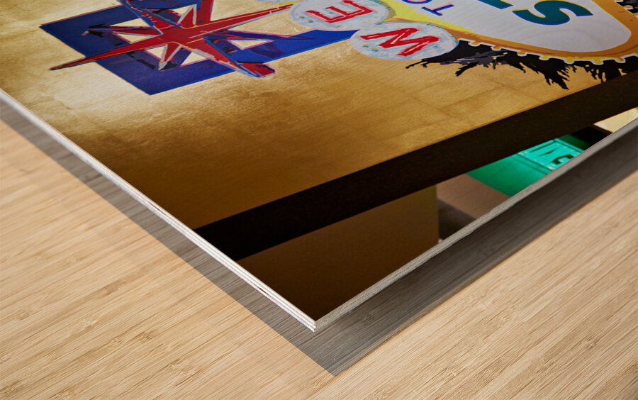 Starbucks Coffee. Caesars Palace Hotel. Las Vegas Nevada USA Wood print